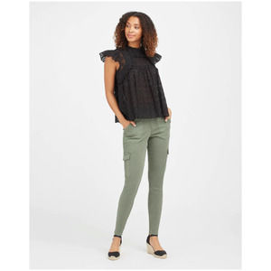 SPANX New with Tags Stretch Twill Ankle Cargo Pant in Soft Sage Green // S